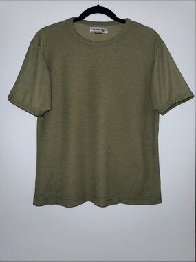 Olive Green Ribbed Tee